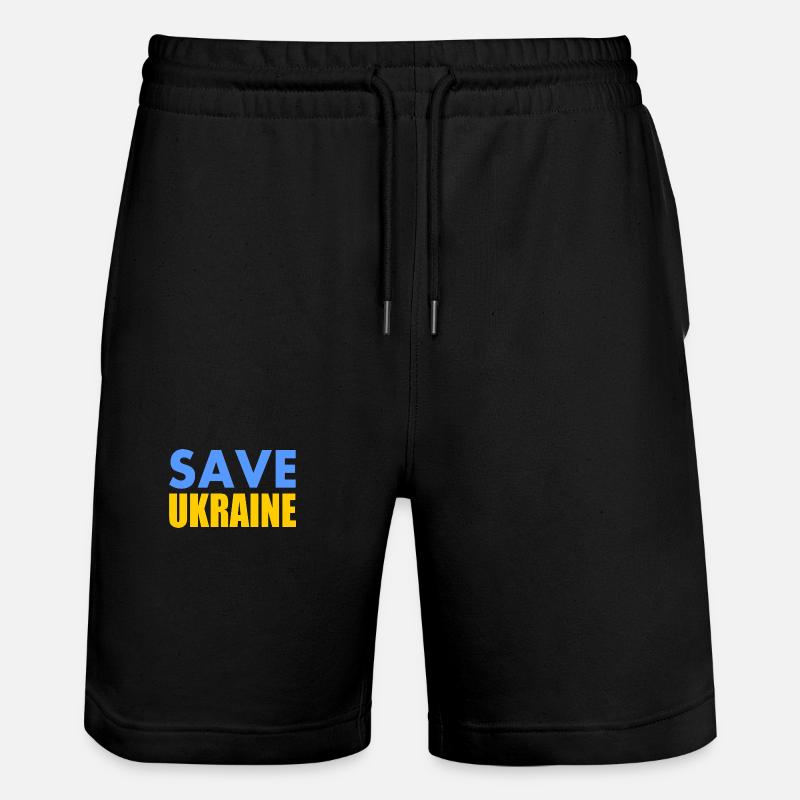 Save ukraine - Stanley/Stella Unisex Bio Joggingshorts Trainer  - Schwarz
