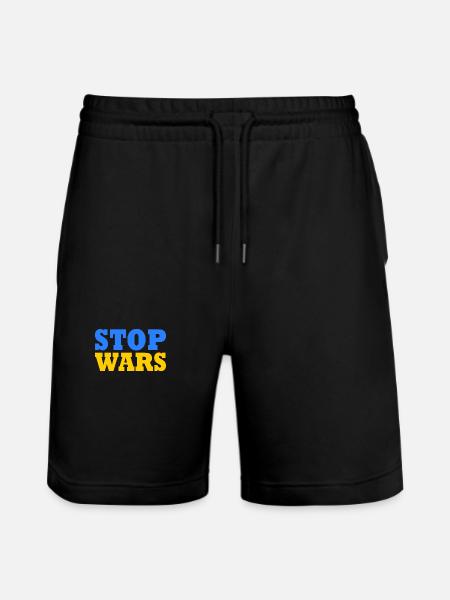 Stop war - Stanley/Stella Trainer Unisex Organic Jogging Shorts - black