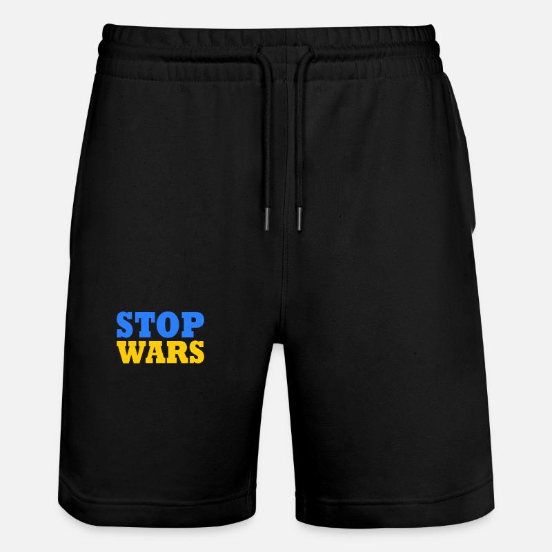 Stop war - Stanley/Stella Trainer Unisex Organic Jogging Shorts - black