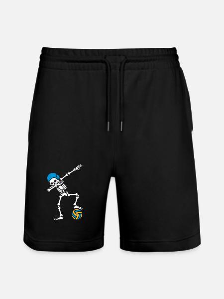 DAB DABBING skeleton Water polo Halloween - Stanley/Stella Trainer Unisex Organic Jogging Shorts - black