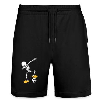 Dab dabbing skeleton Netherlands Orange European Football Championship - Stanley/Stella Trainer Unisex Organic Jogging Shorts - black - Front - Nik (191cm) & Marisol (170cm)