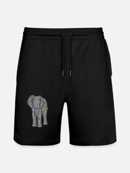 Elephant Dart Dart - Stanley/Stella Trainer Unisex Organic Jogging Shorts - black