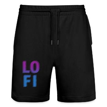 Lo Fi Chill Music, Deep House, Hip Hop Beats - Stanley/Stella Unisex Bio Joggingshorts Trainer  - Schwarz - Vorne - Nik (191cm) & Marisol (170cm)