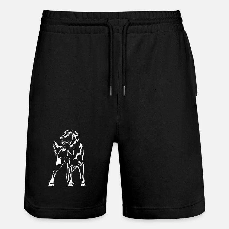 Flat-coated Retriever "Black Edition" - Stanley/Stella Trainer Unisex Organic Jogging Shorts - black