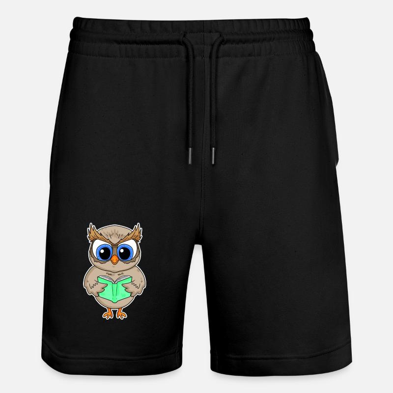 Reading Book Books Reader Gift - Stanley/Stella Trainer Unisex Organic Jogging Shorts - black