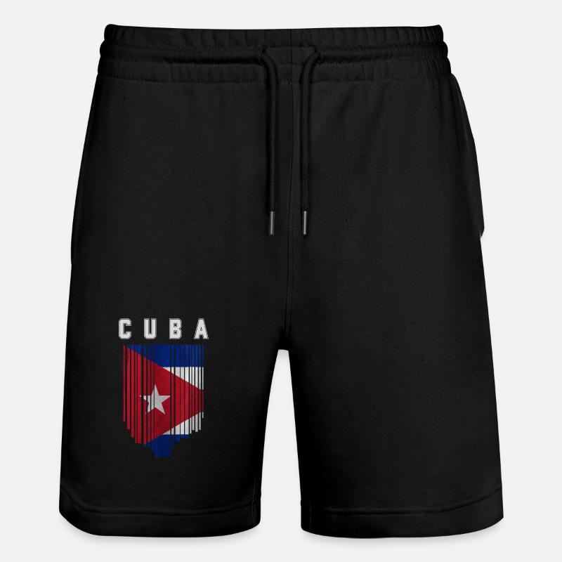 Drapeau cubain, fierté cubaine - Short de jogging bio TRAINER Stanley/Stella unisexe - noir