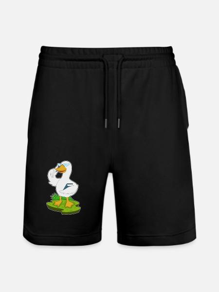 Duck Teacher Book School - Stanley/Stella Trainer Unisex Organic Jogging Shorts - black