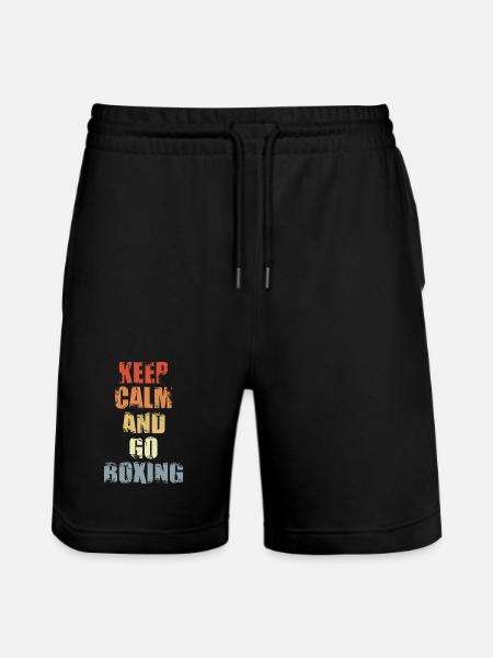 Keep Calm And Go Boxing - Stanley/Stella Trainer Unisex Organic Jogging Shorts - black