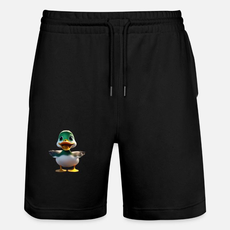 Süsses Entlein - Stanley/Stella Unisex Bio Joggingshorts Trainer - Schwarz