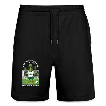 1.FC Garten Spargel Verein - Stanley/Stella Unisex Bio Joggingshorts Trainer  - Schwarz - Vorne - Nik (191cm) & Marisol (170cm)