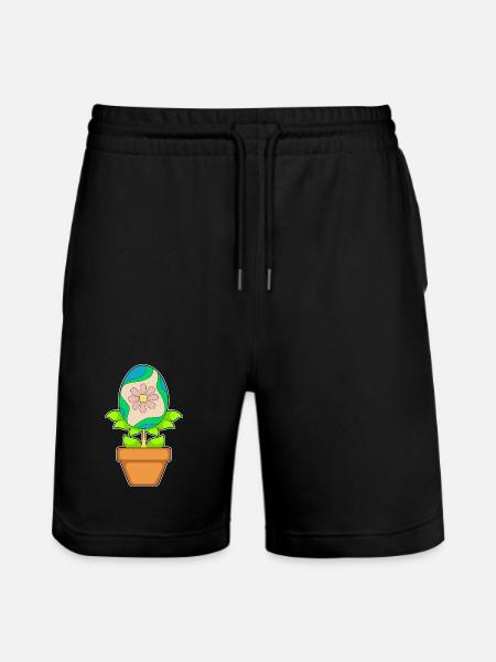 Plant Easter Easter Egg - Stanley/Stella Trainer Unisex Organic Jogging Shorts - black