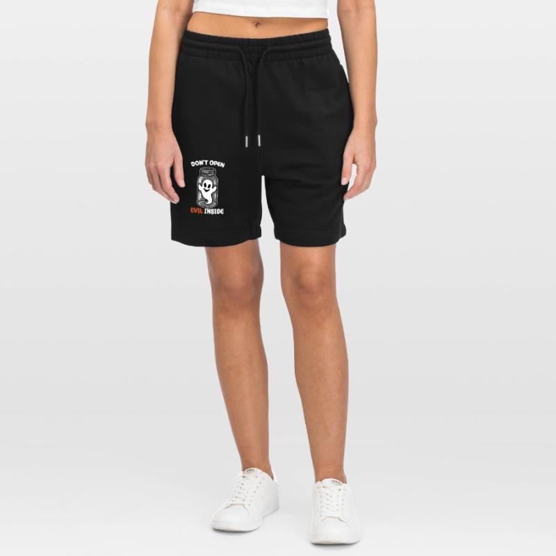 Don't open it – evil in it! Funny ghost design Stanley/Stella Trainer Unisex Organic Jogging Shorts