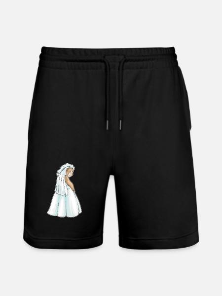 Monkey Bridal Veil Wedding - Stanley/Stella Trainer Unisex Organic Jogging Shorts - black