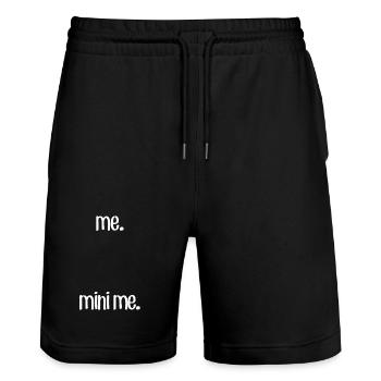 Ich & M Ich - Stanley/Stella Unisex Bio Joggingshorts Trainer  - Schwarz - Vorne - Nik (191cm) & Marisol (170cm)