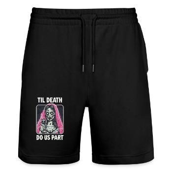 Bride or The Bachelor Party Gift Zombie Bride - Stanley/Stella Trainer Unisex Organic Jogging Shorts - black - Front - Nik (191cm) & Marisol (170cm)