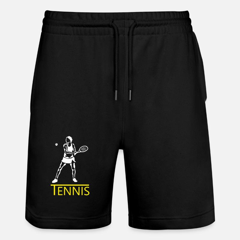 Tennis Silhouette Accent Jaune - Short de jogging bio TRAINER Stanley/Stella unisexe - noir