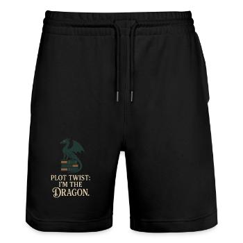 Booktok Fantasy Bookish Humor Gift for - Stanley/Stella Trainer Unisex Organic Jogging Shorts - black - Front - Nik (191cm) & Marisol (170cm)