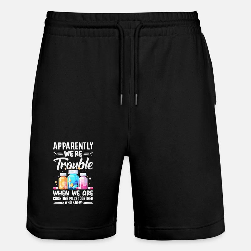 Pharmacien Technicien Pharmaceutique - Short de jogging bio TRAINER Stanley/Stella unisexe - noir