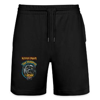 Aus den Schatten aufsteigend - Stanley/Stella Unisex Bio Joggingshorts Trainer  - Schwarz - Vorne - Nik (191cm) & Marisol (170cm)