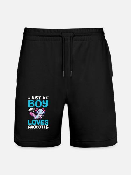 Cute Axolotl Kawaii Axolotl Lover - Stanley/Stella Trainer Unisex Organic Jogging Shorts - black
