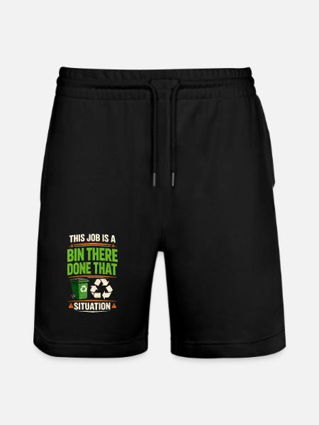 Barrel job done | Recycling center - Stanley/Stella Trainer Unisex Organic Jogging Shorts - black