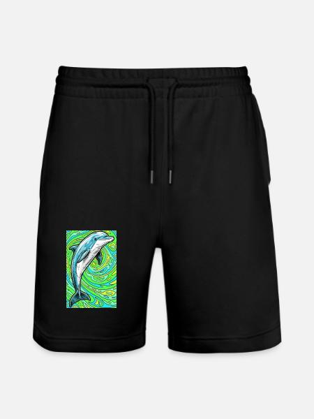 Delfin - Stanley/Stella Unisex Bio Joggingshorts Trainer - Schwarz