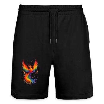 Phoenix Firebird Bird Oiseau Coloré - Short de jogging bio TRAINER Stanley/Stella unisexe - noir - Devant - Nik (191cm) & Marisol (170cm)