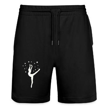 Dancer in the Star Dance - Stanley/Stella Trainer Unisex Organic Jogging Shorts - black - Front - Nik (191cm) & Marisol (170cm)