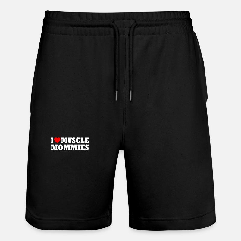 I love muscle mommies - Short de jogging bio TRAINER Stanley/Stella unisexe - noir