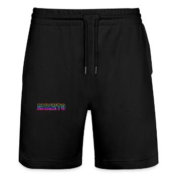 Alberto RS Arc-en-ciel - Short de jogging bio TRAINER Stanley/Stella unisexe - noir - Devant - Nik (191cm) & Marisol (170cm)