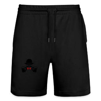 Bier Junggesellenabschied Party - Stanley/Stella Unisex Bio Joggingshorts Trainer  - Schwarz - Vorne - Nik (191cm) & Marisol (170cm)