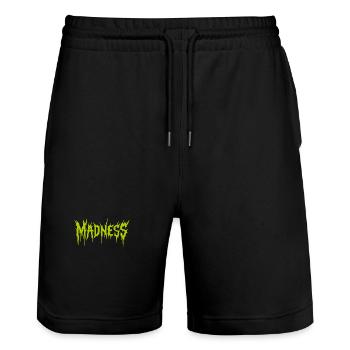 Madness rules the world Motivation Hope - Stanley/Stella Trainer Unisex Organic Jogging Shorts - black - Front - Nik (191cm) & Marisol (170cm)