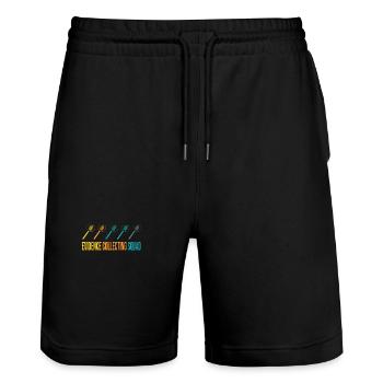 Forensic Evidence Collecting Squad Retro Design - Stanley/Stella Trainer Unisex Organic Jogging Shorts - black - Front - Nik (191cm) & Marisol (170cm)
