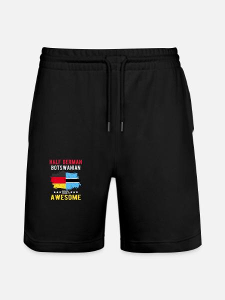 Half German Half Batswana - Stanley/Stella Trainer Unisex Organic Jogging Shorts - black