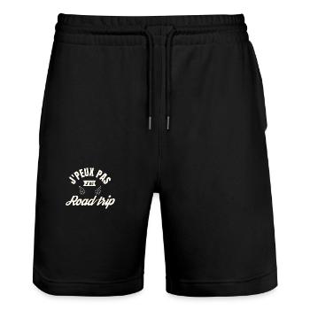 J peux pas j ai Road trip - Short de jogging bio TRAINER Stanley/Stella unisexe - noir - Devant - Nik (191cm) & Marisol (170cm)