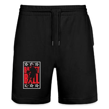 Basketball Basketballer - Stanley/Stella Unisex Bio Joggingshorts Trainer  - Schwarz - Vorne - Nik (191cm) & Marisol (170cm)