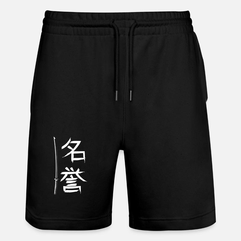 katana blanc - Short de jogging bio TRAINER Stanley/Stella unisexe - noir