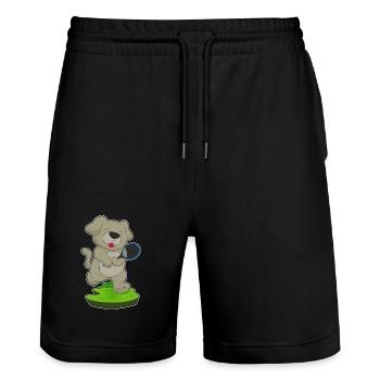 Sport de raquette de tennis pour chien - Short de jogging bio TRAINER Stanley/Stella unisexe - noir - Devant - Nik (191cm) & Marisol (170cm)