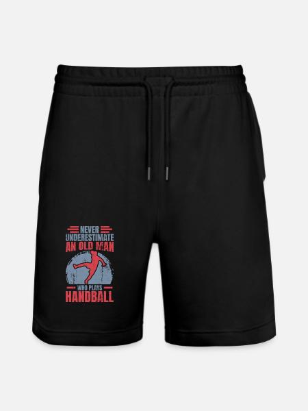 Handball Großvater - Stanley/Stella Unisex Bio Joggingshorts Trainer - Schwarz
