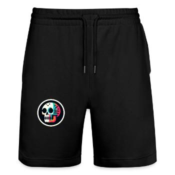 Skeleton colorful - Stanley/Stella Trainer Unisex Organic Jogging Shorts - black - Front - Nik (191cm) & Marisol (170cm)