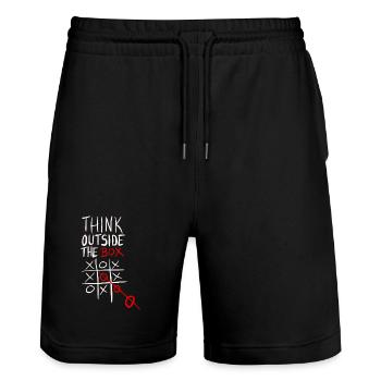 Circular tactical game - Stanley/Stella Trainer Unisex Organic Jogging Shorts - black - Front - Nik (191cm) & Marisol (170cm)