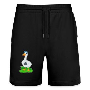 Canard Bowling Boule de bowling - Short de jogging bio TRAINER Stanley/Stella unisexe - noir - Devant - Nik (191cm) & Marisol (170cm)