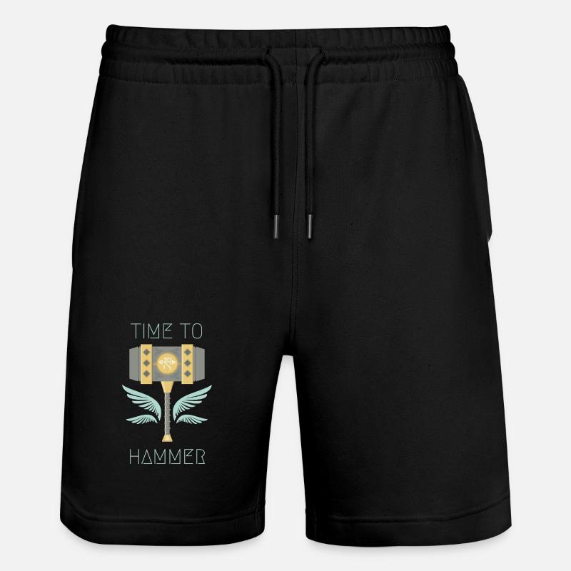 Time to Hammer - Stanley/Stella Unisex Bio Joggingshorts Trainer  - Schwarz