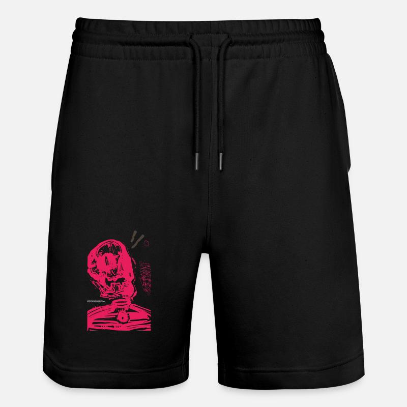 Romantischer Schädel - Stanley/Stella Unisex Bio Joggingshorts Trainer  - Schwarz