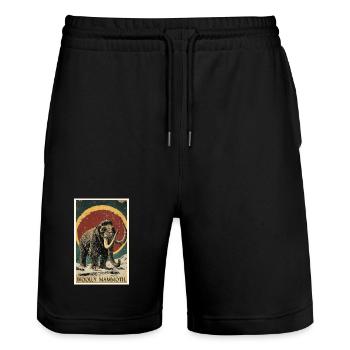 Mammouths Mammouth - Short de jogging bio TRAINER Stanley/Stella unisexe - noir - Devant - Nik (191cm) & Marisol (170cm)
