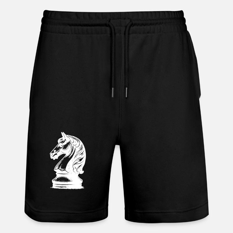 Scacchiera con pezzi di scacchi, re e pedoni - Pantaloncini da jogger ecologici unisex Trainer di Stanley/Stella - nero