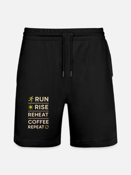 Running Mom, Dad, Jogging Parents - Stanley/Stella Trainer Unisex Organic Jogging Shorts - black