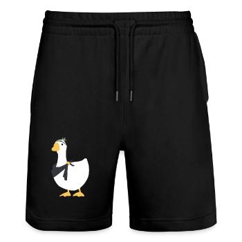 Là où les vents se rencontrent - Chinese Goose - Neuf voies mortelles - Short de jogging bio TRAINER Stanley/Stella unisexe - noir - Devant - Nik (191cm) & Marisol (170cm)