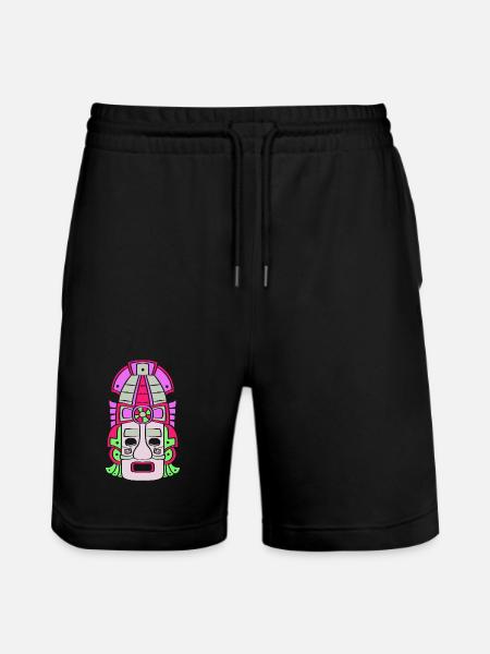 Inka Maya kalender aztec - Stanley/Stella Unisex Bio Joggingshorts Trainer  - Schwarz
