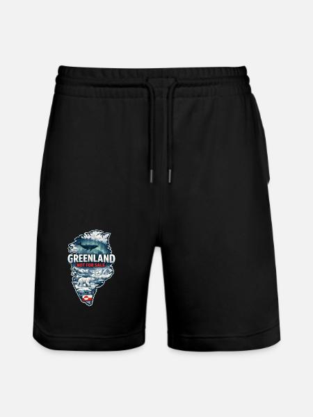 Grønland, Danmark, USA, isdyr, hvalbjørn, sjov - Stanley/Stella Trainer økologiske unisex joggingshorts - sort